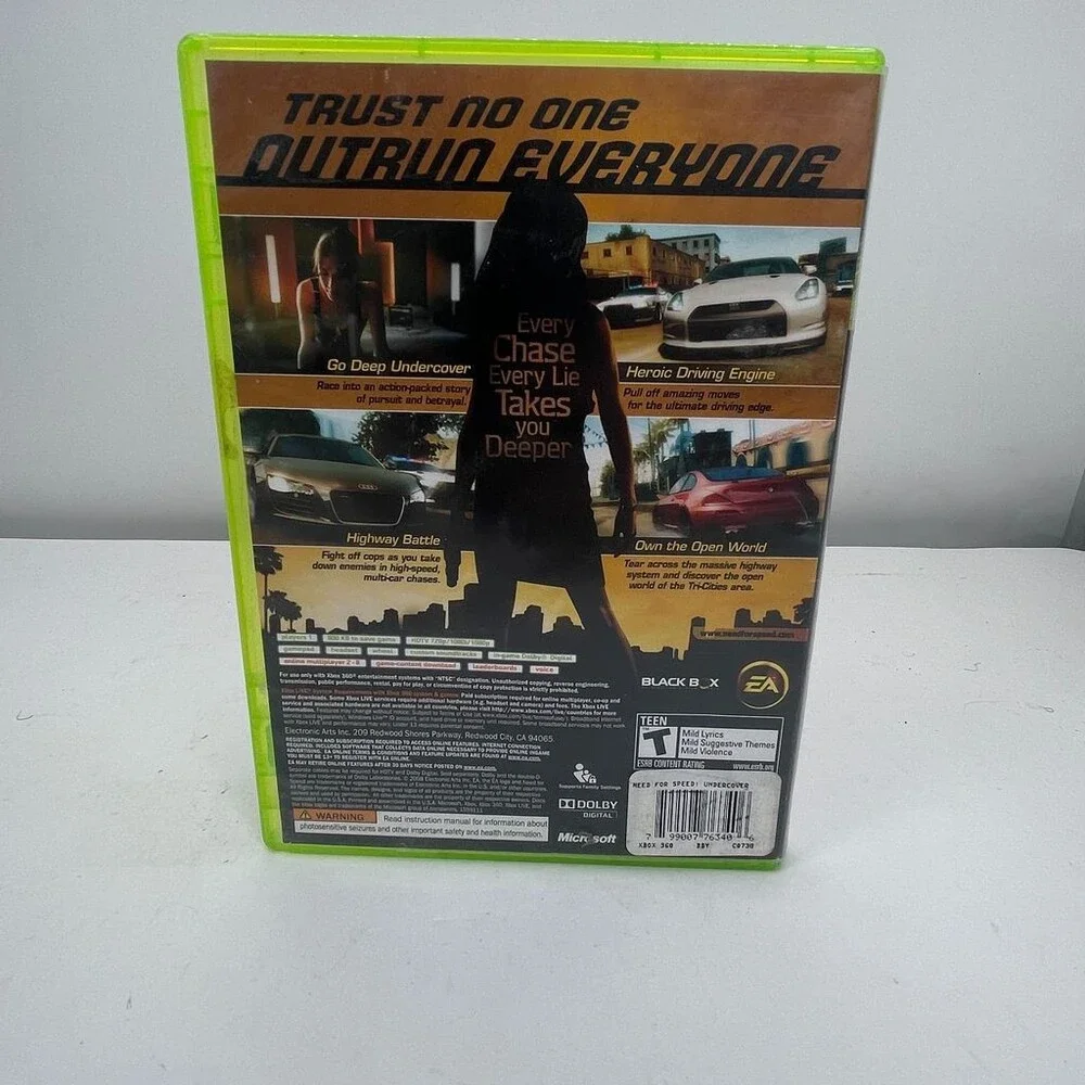 Need for Speed Undercover X360 (Microsoft Xbox 360, 2008) No Manual